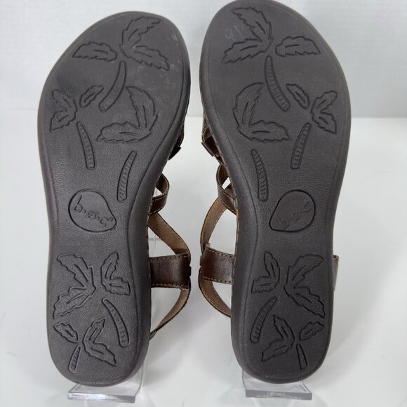 BOC Born Concept Kesia Strappy Brown Vegan Leather Open Toe Slingback Sandals 9M - Picture 12 of 14
